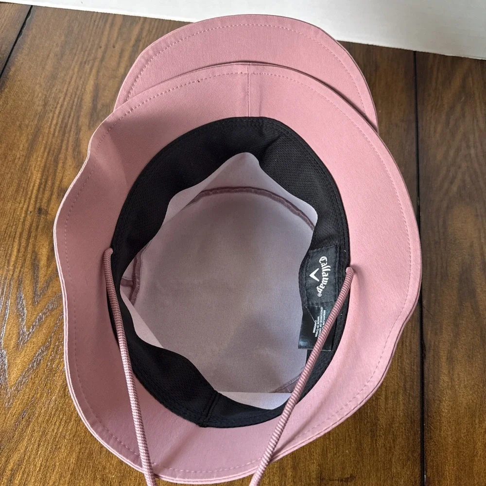 Callaway Women Solar Noon Golf Bucket Hat Mauve Toggle Strap OS NWOT